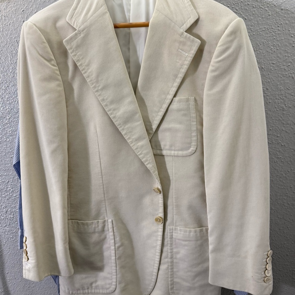 Gucci / Tom Ford Winter White Velvet Courdroy Blazer -